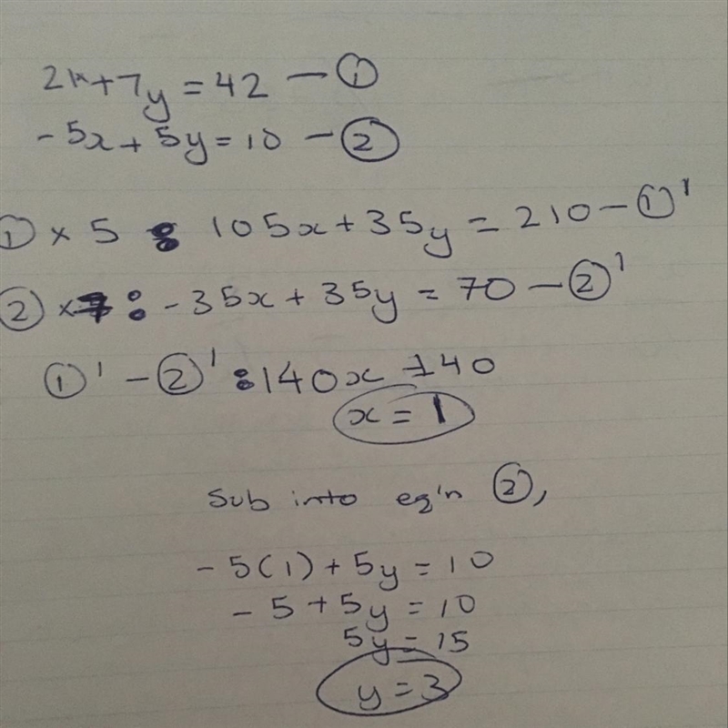 Find the solution to the system of equations. You can use the interactive graph below-example-1