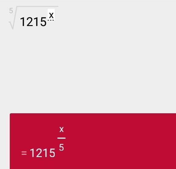 Which is equivalent to 5√1,215^x-example-1