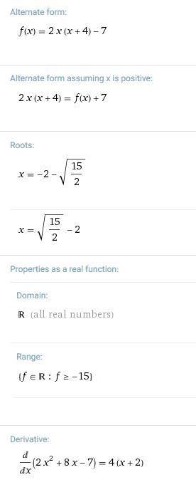 Quadratic function (f)x=2x^2+8x-7-example-2