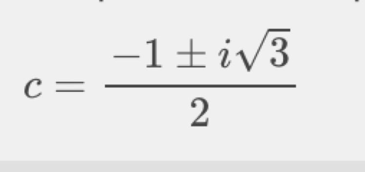 C²+C+1=0 What is c equal to-example-1