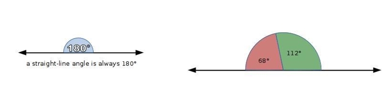 Given that ∠A and ∠B are linear pairs, if m∠A = 112° then what is m∠B? Answer Plz-example-1