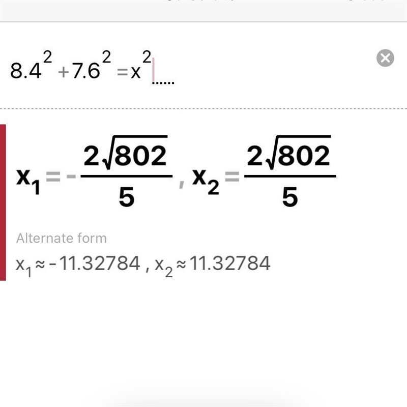 Find the approximate length of the hypotenuse of a right triangle with leg lengths-example-1