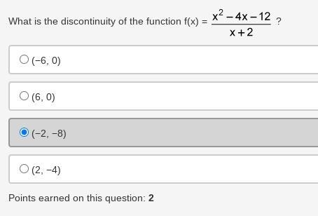 What is the discontinuity of the function f(x) = the quantity of x squared minus 4 x-example-1