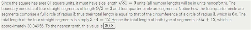 Two points are drawn on each side of a square with an area of 81 square units dividing-example-1