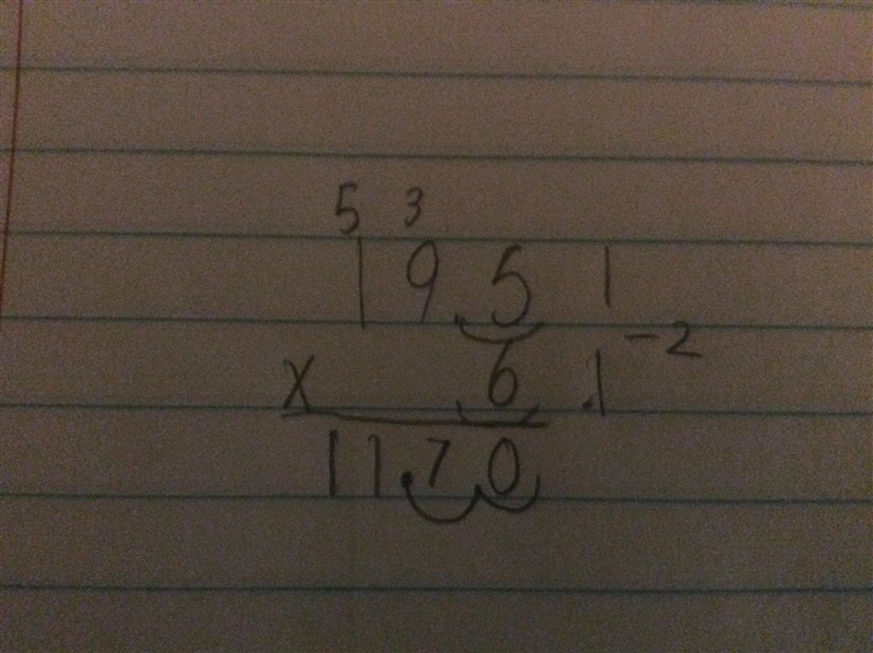 What is 19.5 times 0.6 long multiplication-example-1