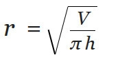 the volume of a large can of tuna fish can be calculated by using the formula V= *pi-example-1