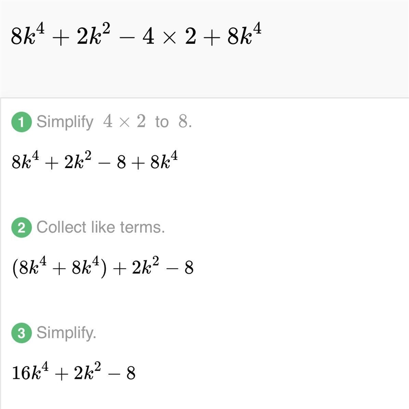 (8k4 + 2k2) – (4x2 + 8k4) ​-example-1