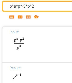 Multiply or divide as indicated p^a*p^-3*p^2-example-1