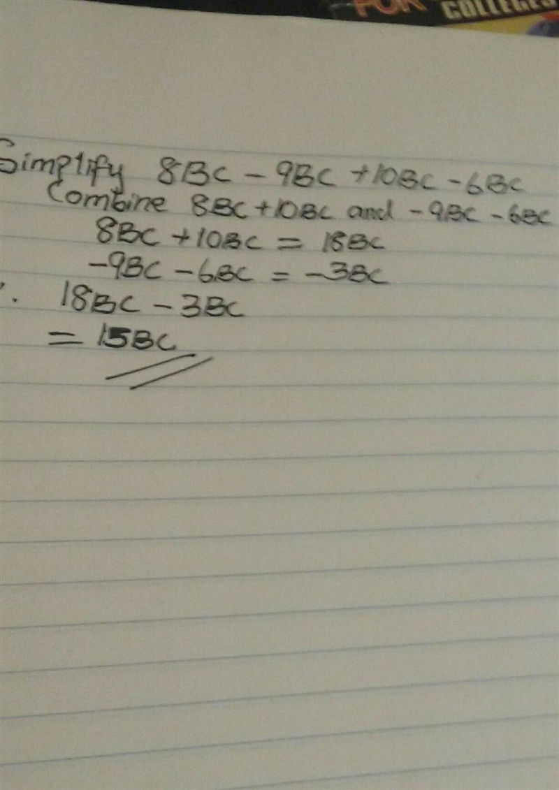 Simplify 8BC - 9BC + 10BC - 6BC​-example-1