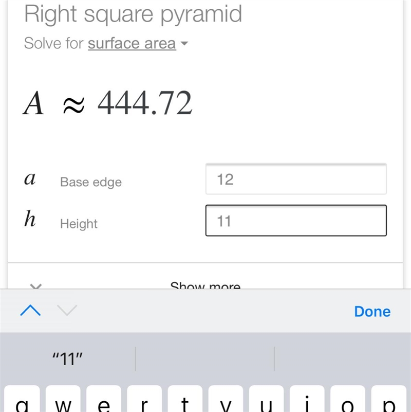 Find the surface area of each pyramid to the nearest whole number.-example-1