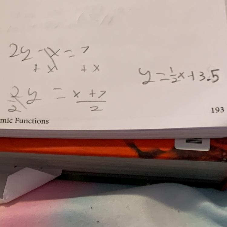 Which line has the same slope as y = 1/2x - 3? A y=-2x+4 B y=2x+3 C y-2x=5 D 2y-x-example-1