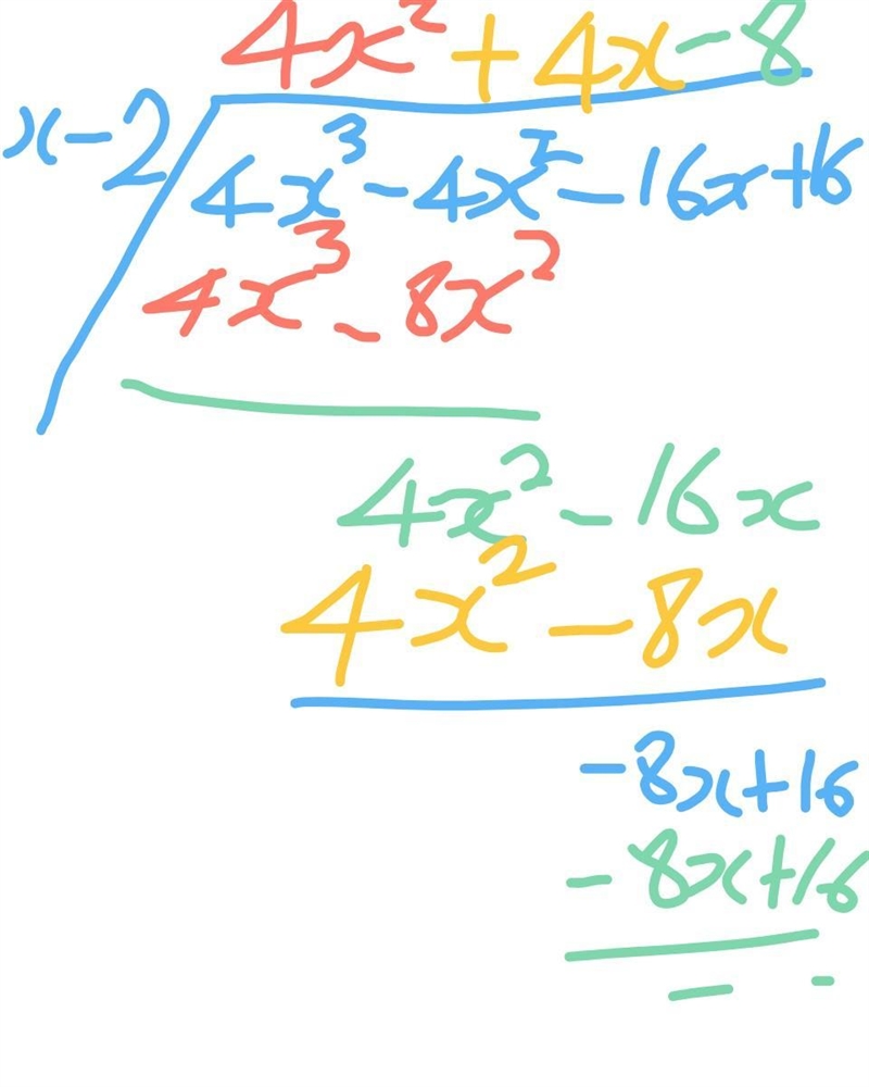 One factor it f(x) = 4x3 - 4x2 - 16x + 16 is (x -2). What are all the roots of the-example-1