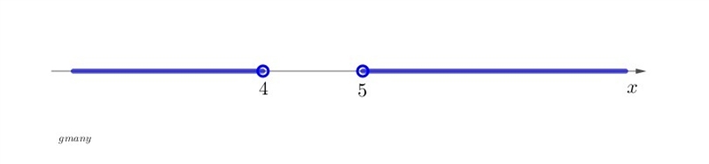 What is the solution of 5 - 2x > -3 or -3x + 9 < -6?-example-1