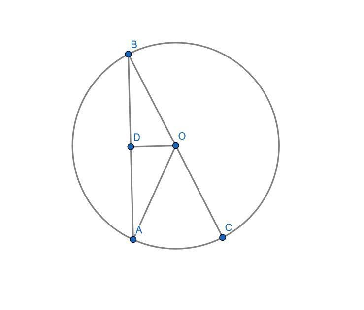 Prove: If a chord of a circle makes an angle of 30° with a diameter, prove that the-example-1