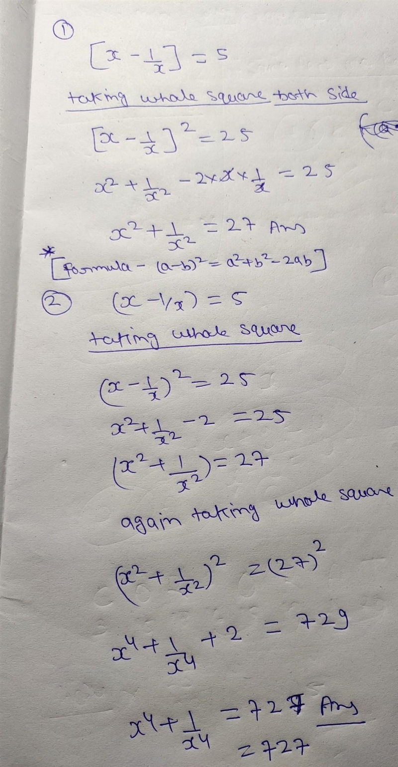 PLS HELP!! 1. if [x-1/x]=5, then the value of [x2+1/x2] is [here~x2=xsquare (a)25 (b-example-1