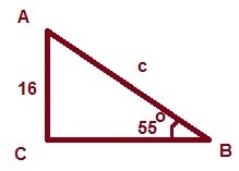 Find c, the hypotenuse, rounded to four decimal places, in a right triangle with b-example-1