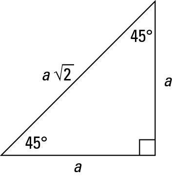 What is a true statement about a 45-45-90 triangle?-example-1