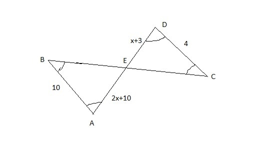 What is AE ? Enter your answer in the box. units Two segments A D and B C intersect-example-1