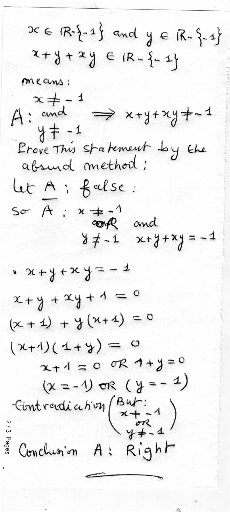 R-(-1) by x*y=x+y+xy for x, y as element of R-example-1