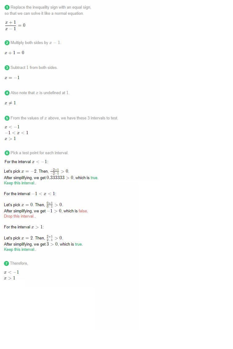 How do I solve x+1/x-1 >0-example-1