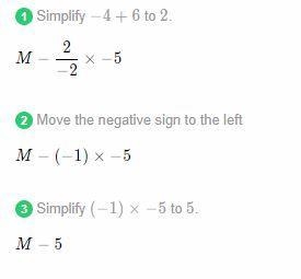 M–[(m–n)÷(−2)](−5), if m=−4, n=−6-example-1