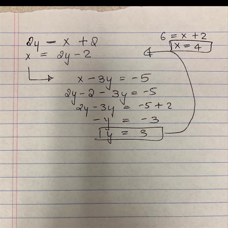 Use the elimination method to solve the system of equations. Choose the correct ordered-example-1