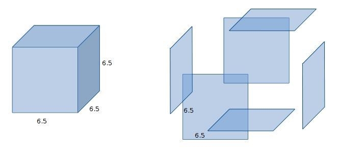 Find the surface area of a cube with a side length of 6.5-example-1