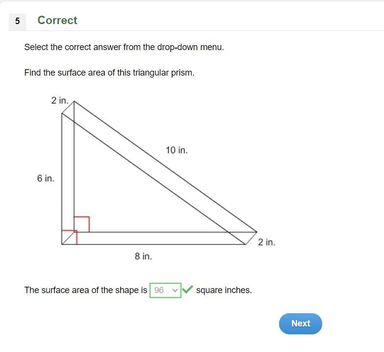 Find the surface area of this triangular prism. The surface area of the shape is square-example-1