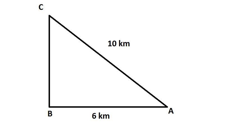 Runners in a long distance race start out going 6 kilometers east and then head north-example-1