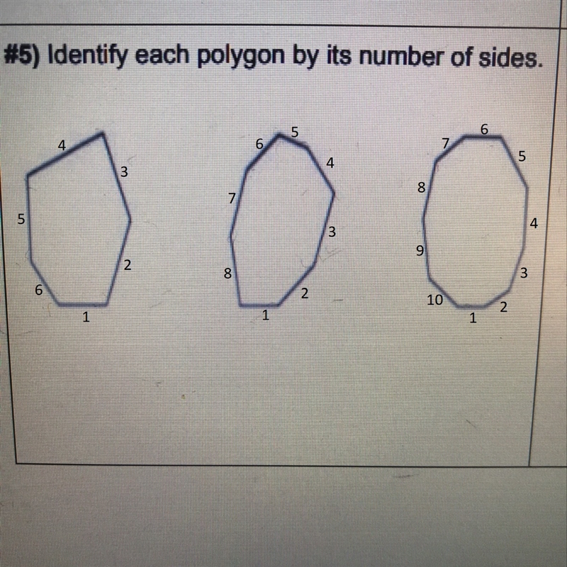 Pleaseeee helppp !!! Identify each polygon by its number of sides-example-1