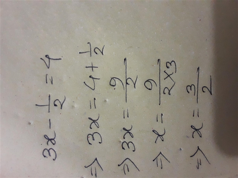 3x-1/2=4 what is the solution-example-1