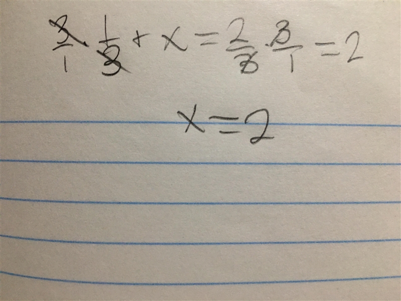 1/3+x=2/3 please help and show work thank you-example-1