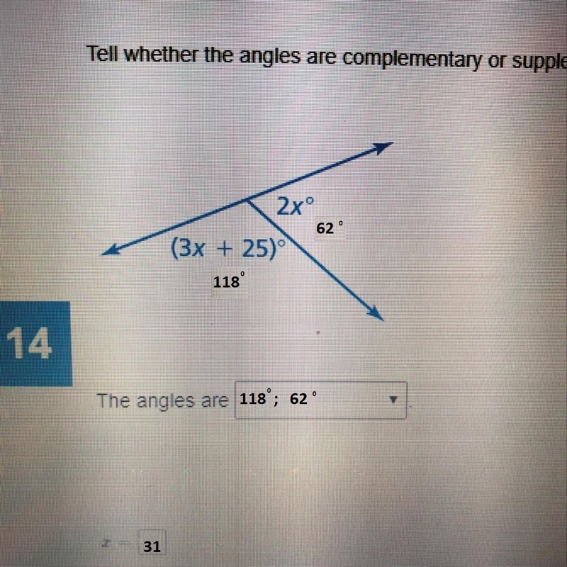 I need help with finding out the value of x in these angles!! Can someone help me-example-1