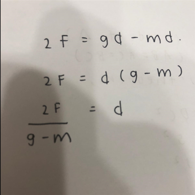 Solve the equation for d-example-1