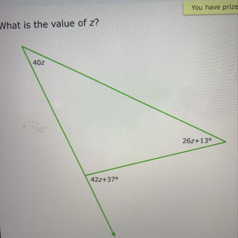 What is the value of z? ( please help)-example-1