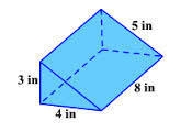 What is the volume of the triangular prism? A) 48 in3 B) 60 in3 C) 96 in3 D) 192 in-example-1