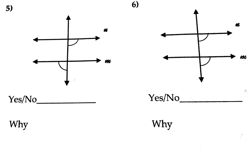 Is it possible to prove lines m and n are parallel given the following angle marks-example-2