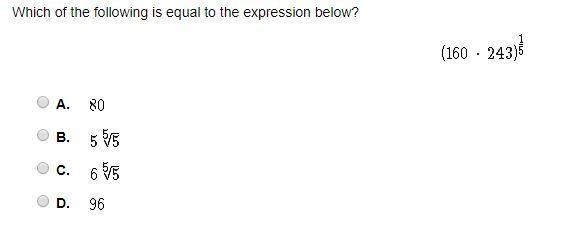 Which of the following is equal to the expression below?-example-1