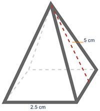 A square pyramid is shown. What is the surface area? Please help-example-1