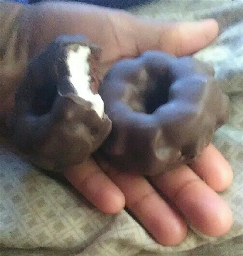 This is a cookie with marshmallows over top, and chocolate covered over top of a cookie-example-1