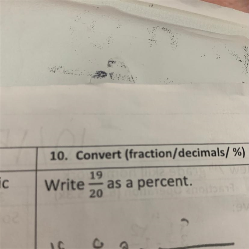 What is 19/20 in percent-example-1