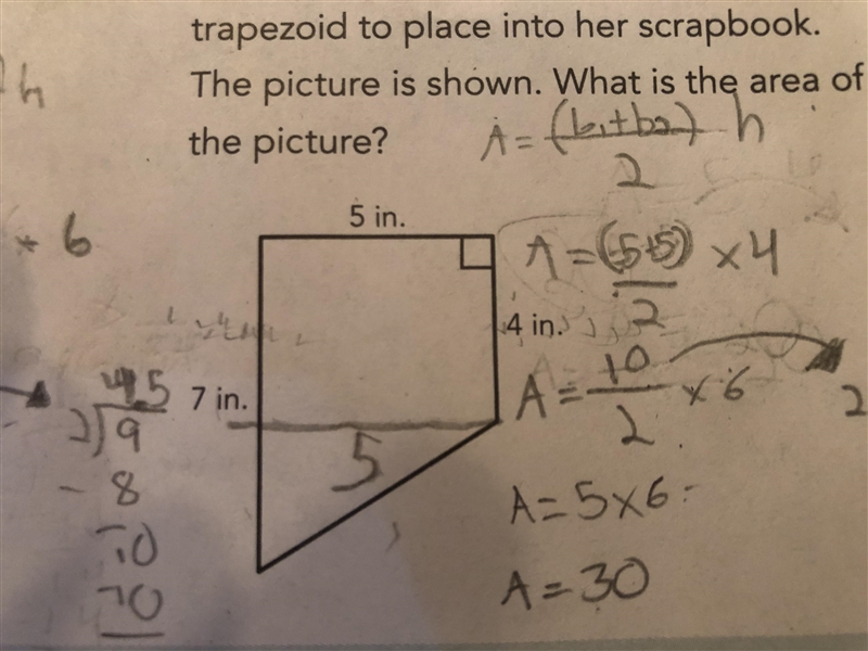 Yvonne cut a picture into the shape of a trapezoid to place into her scrapbook. The-example-1