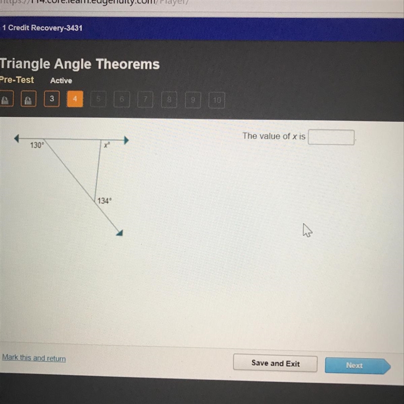 The value of x is???-example-1