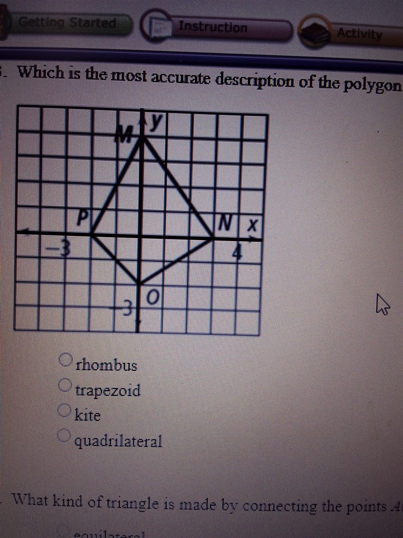 2. which os the most accurate description of the polygon below rhombus square rectangle-example-1