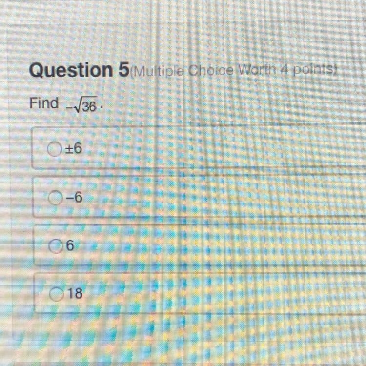 DUE TODAY!!! PLEASE HELP!!! Question 5 Multiple Choice Worth 4 points) Find - square-example-1