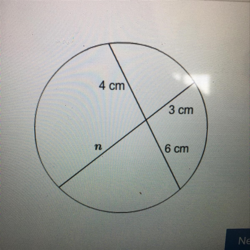 What is the value of n? n=___cm-example-1