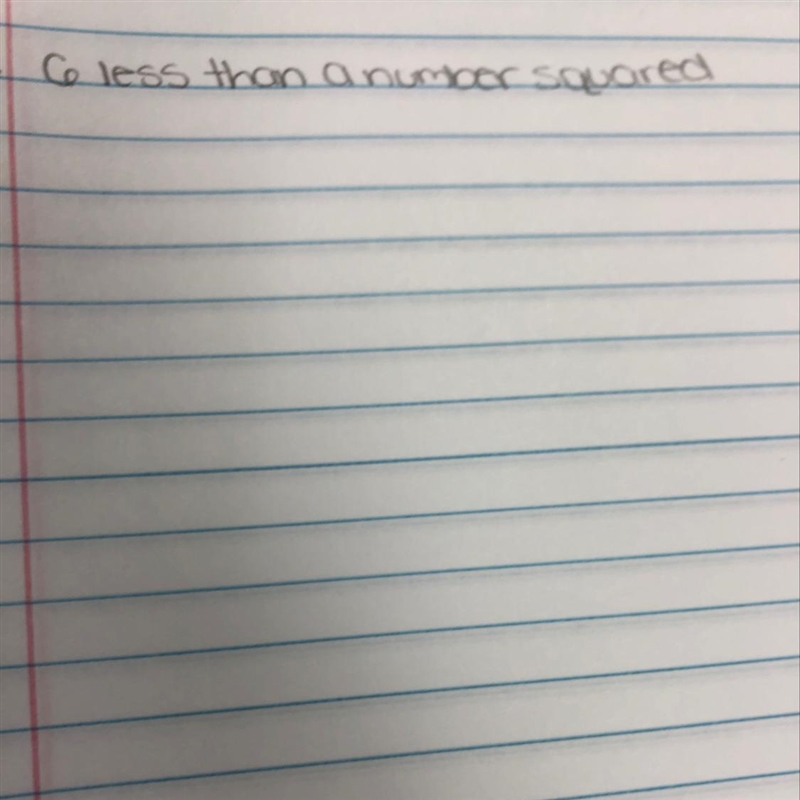 What is 6 less than a number squared written in standard form?-example-1