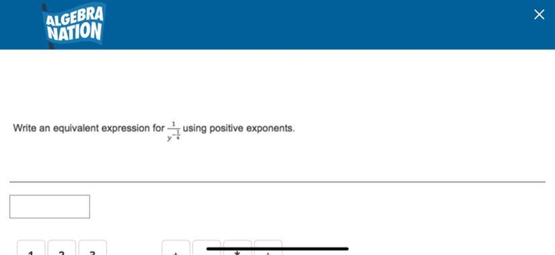 Write an equivalent expression for using positive exponents-example-1