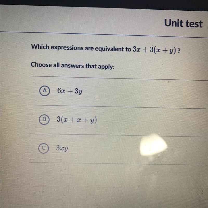 3x + 3(x + y) ? Help!-example-1