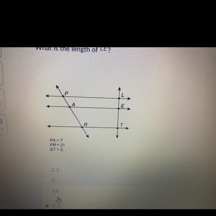 What is the length of LE?-example-1